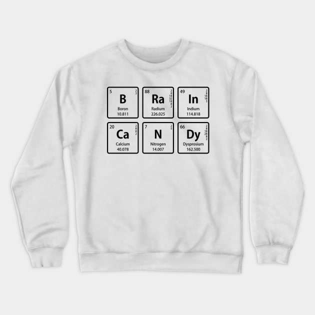 BRaIn CaNDy in Periodic Table Element Symbols Crewneck Sweatshirt by sciencenotes